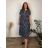 Langes Chiffon-Kurzarmkleid für Damen (S/M ONE SIZE) ITALIAN FASHION IMWGM23456  schwarz