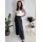 Elegante Hose mit Gürtel für Damen (S/M/L ONE SIZE) ITALIAN FASHION IM425057