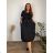 Übergroßer gestrickter Langarmpullover für Damen (S/M EINHEITSGRÖSSE) ITALIAN FASHION IMSN2416125 50/52/54 schwarz
