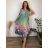 Sommerkleid oval Kurzarm Damen Übergröße (50/52/54 Einheitsgröße) ITALIAN FASHION IM425011 54/56/58 grün