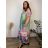Sommerkleid oval Kurzarm Damen Übergröße (50/52/54 Einheitsgröße) ITALIAN FASHION IM425011 54/56/58 grün