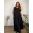 Sommerkleid oval Kurzarm Damen Übergröße (50/52/54 Einheitsgröße) ITALIAN FASHION IM425011  schwarz