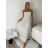 Trägerloses Sommerkleid aus Musselin mit Ärmeln für Damen (Einheitsgröße S/M/L) ITALIENISCHE MODE IM426180 S / M / L beige