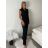Sommer-Tunika-Set für Damen mit langen Ärmeln und Rock mit langen Tupfen (uni s / m) ITALIAN FASHION IMM20118