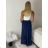 Langes Chiffon-Kurzarmkleid für Damen (S/M ONE SIZE) ITALIAN FASHION IMWGS231048 S / M / L weiß
