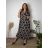 Langes Chiffon-Kurzarmkleid für Damen (S/M ONE SIZE) ITALIAN FASHION IMWGM23456