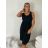 Langes Chiffon-Kurzarmkleid für Damen (S/M ONE SIZE) ITALIAN FASHION IMWGS231048