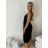 Langes Chiffon-Kurzarmkleid für Damen (S/M ONE SIZE) ITALIAN FASHION IMWGS231048