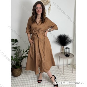 Klassisches Hemdkleid mit 3/4-Ärmeln, Damenmodell OLIVIE (Einheitsgröße M/L/XL), italienische Mode, IMPSS268140
