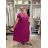 Kurzes Sommerkleid mit langen Ärmeln für Damen, übergroß (54/56/58 Einheitsgröße) ITALIAN FASHION IM425070