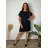 Sommerkleid oval Kurzarm Damen Übergröße (50/52/54 Einheitsgröße) ITALIAN FASHION IM425011 44/46/48 schwarz