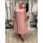Sommerkleid oval Kurzarm Damen Übergröße (50/52/54 Einheitsgröße) ITALIAN FASHION IM425011
