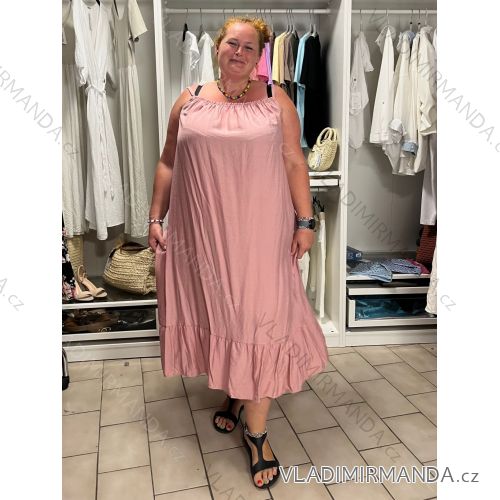 Sommerkleid oval Kurzarm Damen Übergröße (50/52/54 Einheitsgröße) ITALIAN FASHION IM425011