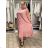 Sommerkleid oval Kurzarm Damen Übergröße (50/52/54 Einheitsgröße) ITALIAN FASHION IM425011