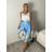 Sukně dlouhá s kapsami dámská (S/M/L ONE SIZE) ITALSKÁ MÓDA IMD21653 S / M / L hellblau