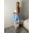 Sukně dlouhá s kapsami dámská (S/M/L ONE SIZE) ITALSKÁ MÓDA IMD21653 S / M / L hellblau