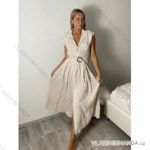 Kleid mit 3/4 Ärmeltasche für Damen (uni sl) ITALIAN Fashion IMWD20529