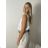 Langes Chiffon-Kurzarmkleid für Damen (S/M ONE SIZE) ITALIAN FASHION IMWGS231048 S / M / L weiß