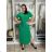 Langärmeliges Kurzarmkleid für Damen in Übergröße (M / L / XL / 2XL ONE SIZE) ITALIAN FASHION IMD22489