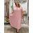 Shirt verlängert 3/4 Langarm Damen (L/XL/2XL ONE SIZE) ITALIAN FASHION IM423025