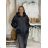 Ärmellose Jacke mit langen Ärmeln (uni sl) ITALIENISCHE Mode IMC17326 S schwarz
