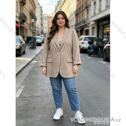 Damen-Langarmjacke in Butterscotch (Einheitsgröße 54/56/58) ITALIENISCHE MODE IM4260252
