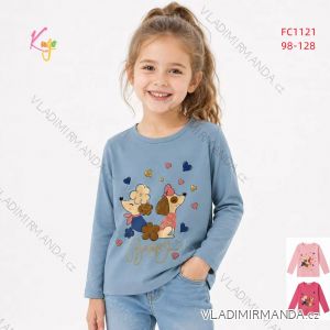 Langarm-T-Shirt für Mädchen (98-128) KUGO FC1121