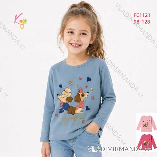 Langarm-T-Shirt für Mädchen (98-128) KUGO FC1121