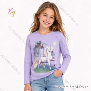 Langarm-T-Shirt für Mädchen (134-164) KUGO MS7103