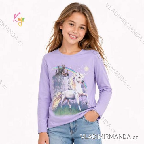 Langarm-T-Shirt für Mädchen (134-164) KUGO MS7103