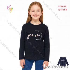 Langarm-T-Shirt für Mädchen (134-164) KUGO ST3623