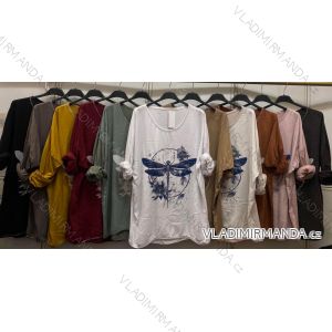 Langarm-T-Shirt für Damen in Übergröße (52/54/56 Einheitsgröße) ITALIAN FASHION IMC260241