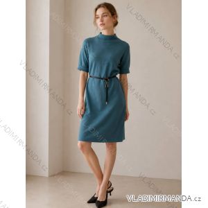 Damen-Strickkleid mit Stehkragen und langen Ärmeln, Oversize (XL/2XL/3XL, Einheitsgröße), italienische Mode, IMC260242
