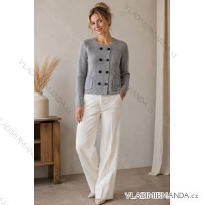 Damen-Strickpullover mit langen Ärmeln und Knöpfen (Einheitsgröße S/M/L) ITALIENISCHE MODE IMC260246