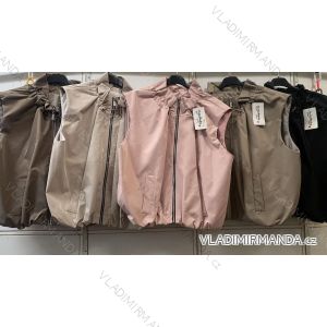 Langärmliges, leichtes Damen-Kapuzensweatshirt mit Reißverschluss, übergroß (52/54/56 ONE SIZE) ITALIAN FASHION IMC25359