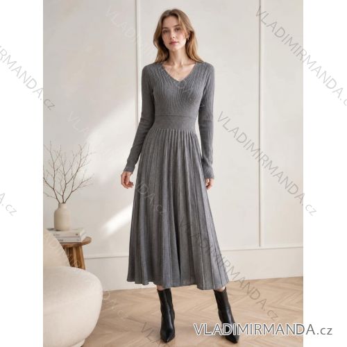Oversize-Strickkleid mit langen Ärmeln für Damen (Einheitsgröße S/M/L) Italienische Mode IMC260238