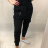 Baggy Pants lange Frauen (UNI S-M) ITALIENISCHE MODE IMD20250 S / M schwarz