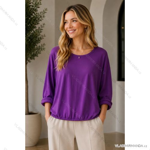 Damen-Langarmshirt Oversize (42/44/46 Einheitsgröße) ITALIENISCHE MODE IMC260270