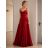 Elegantes, langes Partykleid aus Satin mit Trägern (Einheitsgröße S/M/L) ITALIENISCHE MODE IMC260271