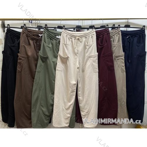 Lange Damenhose mit Gummizug (40/42/44, Einheitsgröße) ITALIENISCHE MODE IMC260274