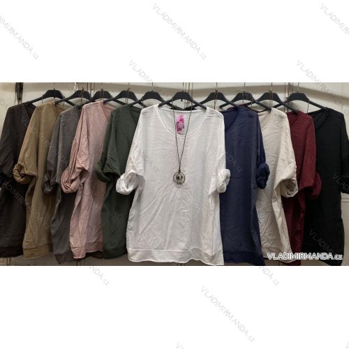 Damen-Langarmshirt Oversize (44/46/48 Einheitsgröße) Italienische Mode IMC260276