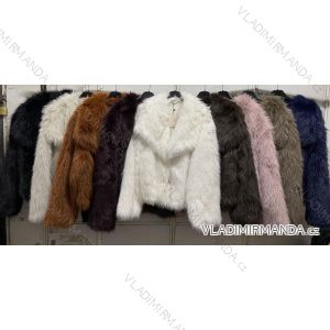Damen-Pelzjacke mit langen Ärmeln (Einheitsgröße 42/44/46) ITALIENISCHE MODE IMC260281