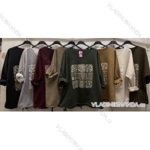Damen-Langarmshirt Oversize (44/46/48 Einheitsgröße) Italienische Mode IMC260282