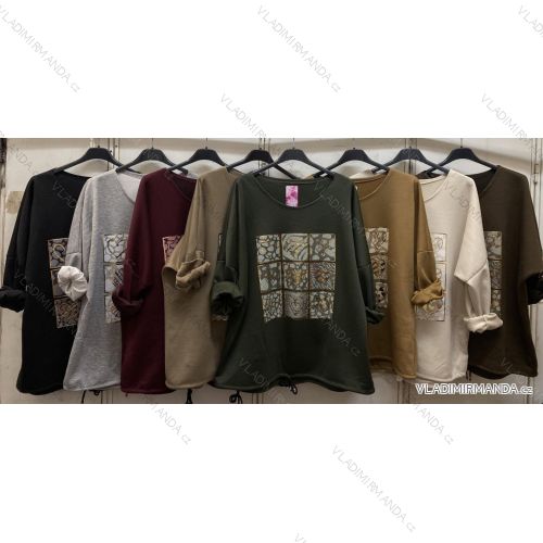 Damen-Langarmshirt Oversize (44/46/48 Einheitsgröße) Italienische Mode IMC260282