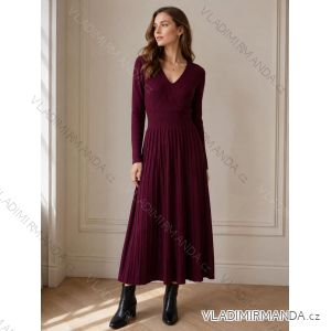 Damen-Strickkleid mit langen Ärmeln (Einheitsgröße 40/42/44/46) ITALIENISCHE MODE IMC260285