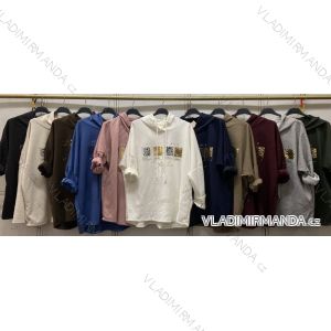 Oversize-Hoodie für Damen mit langen Ärmeln (46/48/50, Einheitsgröße) Italienische Mode IMC260254