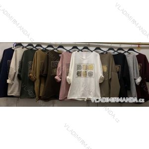 Damen-Langarmshirt Oversize (46/48/50 Einheitsgröße) ITALIENISCHE MODE IMC260261