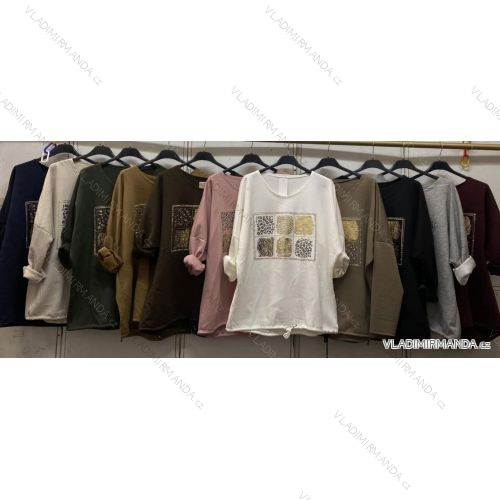 Damen-Langarmshirt Oversize (46/48/50 Einheitsgröße) ITALIENISCHE MODE IMC260261
