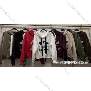 Damen-Langarmhoodie (XL/XXL, Einheitsgröße) ITALIENISCHE MODE IMC260262