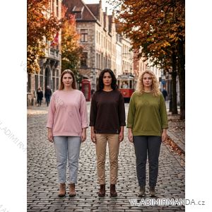 Oversize-Sweatshirt mit langen Ärmeln für Damen (46/48/50, Einheitsgröße) Italienische Mode IM4260298
